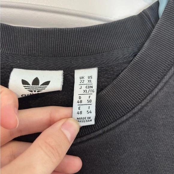 Adidas Women's Charcoal Crew Neck Sweater - Picture 5 of 5